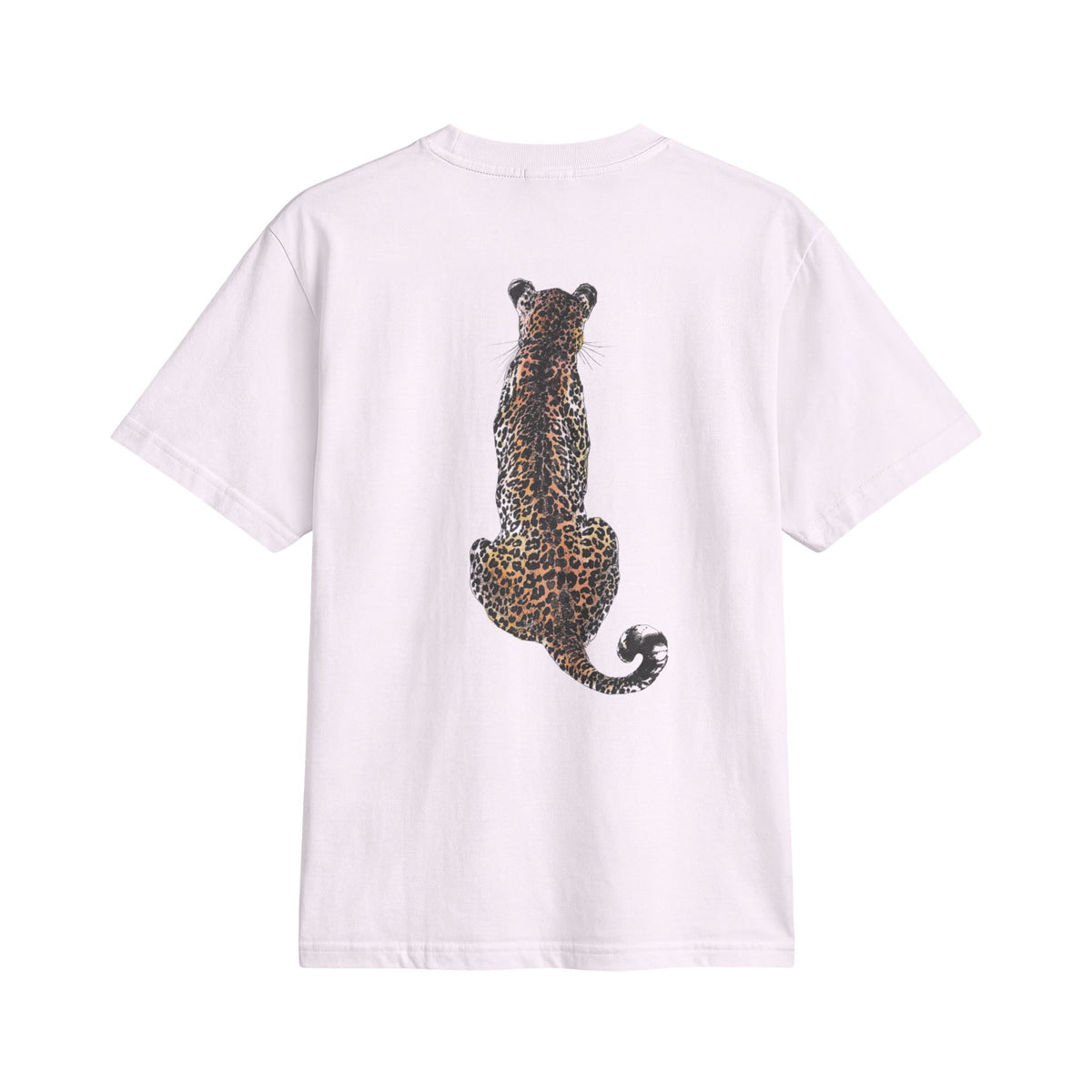 Leopard Star Graphic Tee — Cheetah Print Back-Panel Shirt