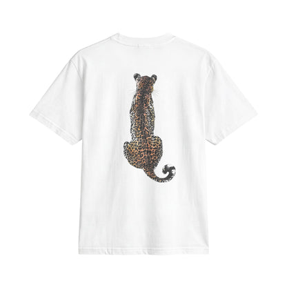 Leopard Star Graphic Tee — Cheetah Print Back-Panel Shirt