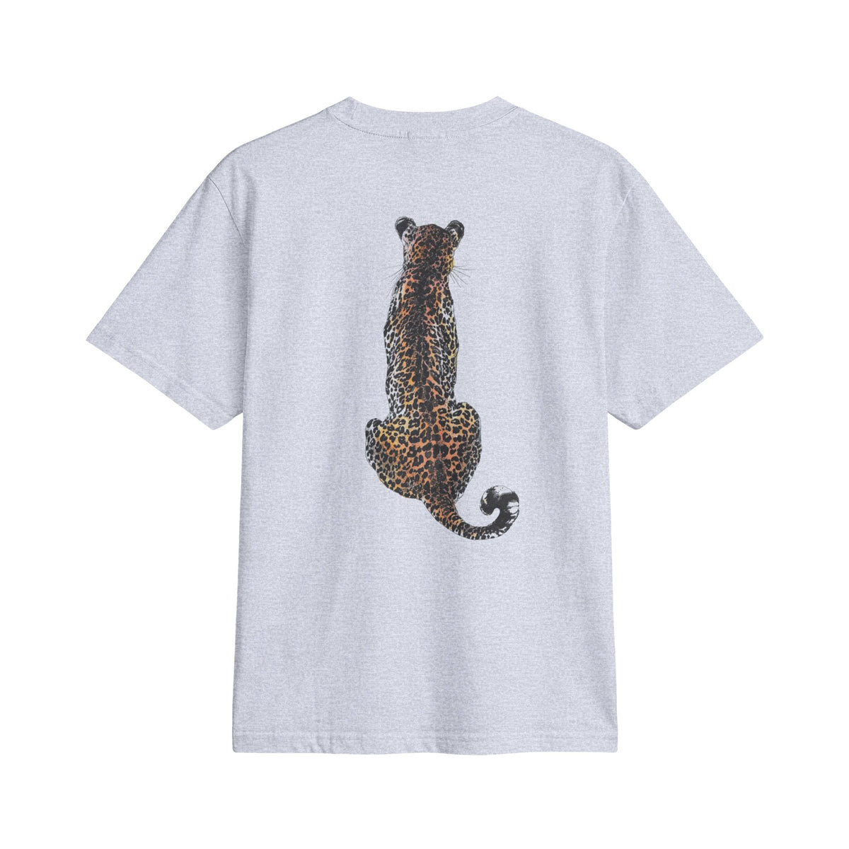 Leopard Star Graphic Tee — Cheetah Print Back-Panel Shirt